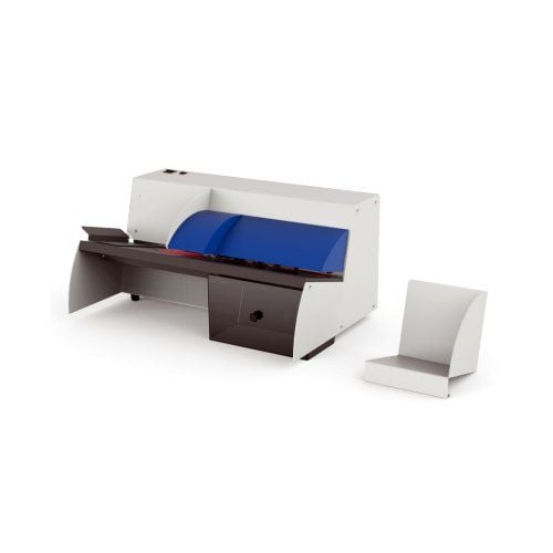 The Martin Yale Postmark PM-3066 Milling Letter Opener and Accessories, featuring a compact design and efficient envelope handling for high-volume mail processing.