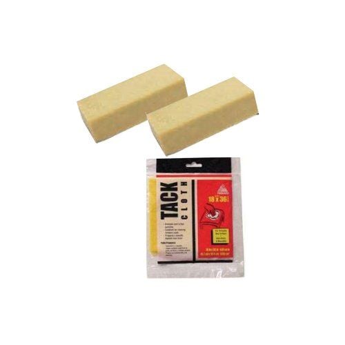 Standard Laminator Cleaner Kit featuring two cleaning blocks and a tack cloth for effective maintenance.