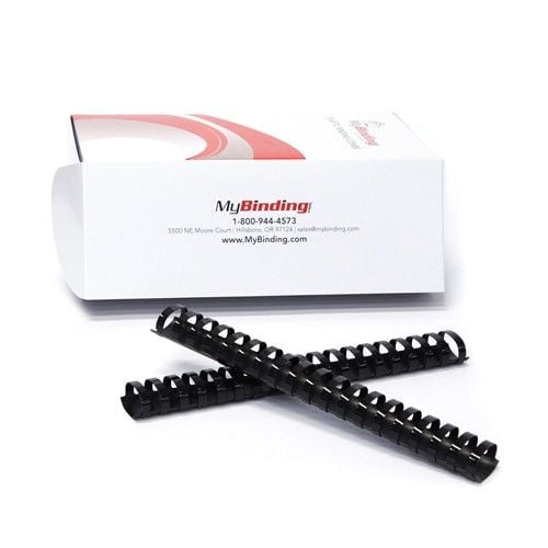 1-1/4 Inch Black Plastic Binding Combs - 50pk Image 