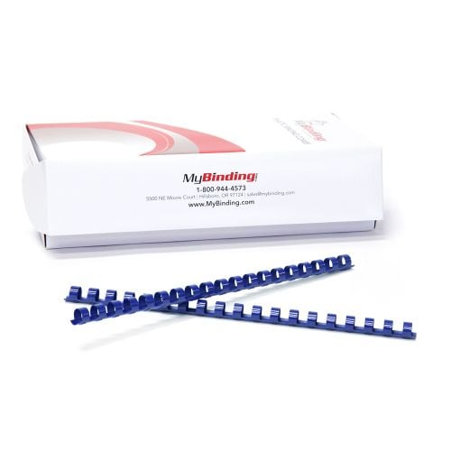 1/2 Inch Royal Blue Plastic Binding Combs - 100pk Image 1