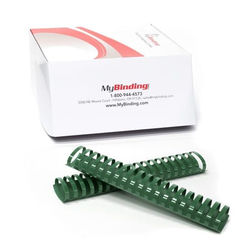 1-3/4 Inch Hunter Green Plastic Binding Combs - 50pk Image 1