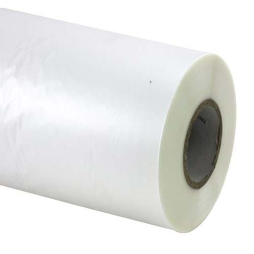 A 1.5 Mil Standard Roll Laminating Film 18" x 1000' (2.25" Core) in a white color, used for protective laminating.