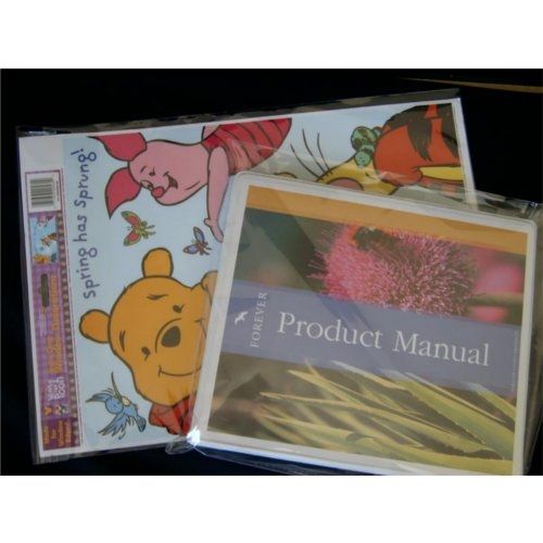 12.2" x 16.2" BOPP Clear Poly Lip-N-Tape Resealable Bags - 200pk Image 1