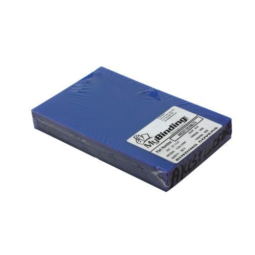 12mil Stripe Transparent Blue Poly 5.5 Inch x 8.5 Inch Covers (100pk) Image 1