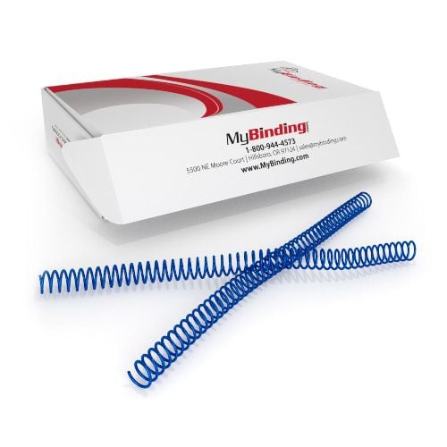 15mm Blue 4:1 Pitch Spiral Binding Coil - 100pk Image 1