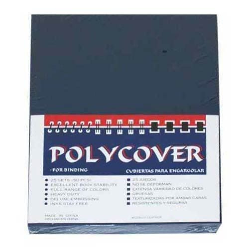 16mil Navy Leather Grain Poly 8.5 Inch x 11 Inch Covers (50pk) Image 1