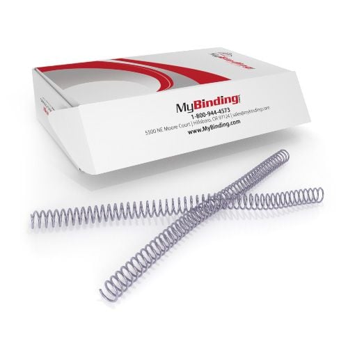 17mm Silver 4:1 Pitch Spiral Binding Coil - 100pk Image 1