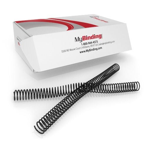 25mm Black 4:1 Pitch Spiral Binding Coil - 100pk Image 1 25mm Black 4:1 Pitch Spiral Binding Coil - 100pk Image 1