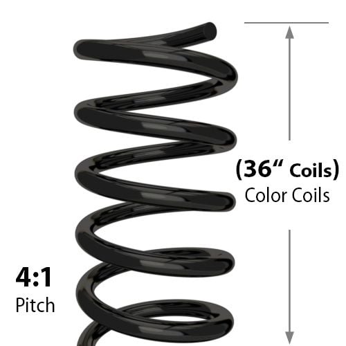 36" Black 32mm Spiral Binding Color Coil (4:1 Pitch) - 100pk Image 1