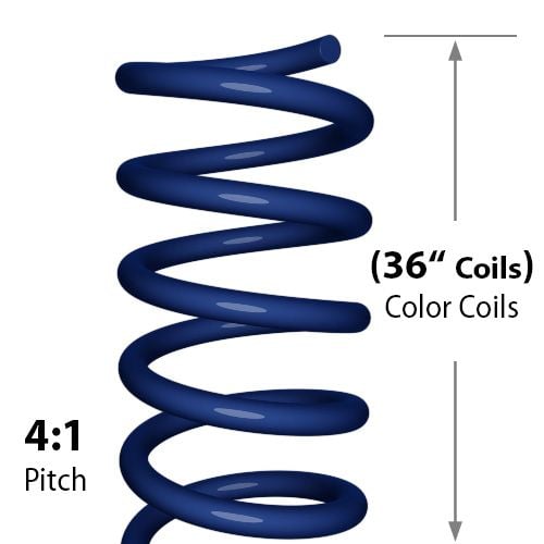 36" Dark Blue 12mm Spiral Binding Color Coil (4:1 Pitch) - 100pk Image 01