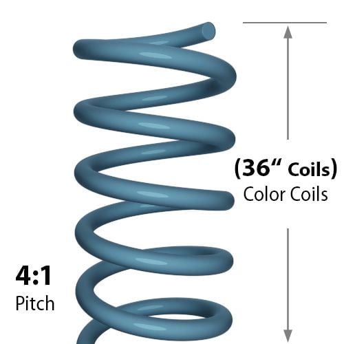36" Dark Teal 13mm Spiral Binding Color Coil (4:1 Pitch) - 100pk Image 01