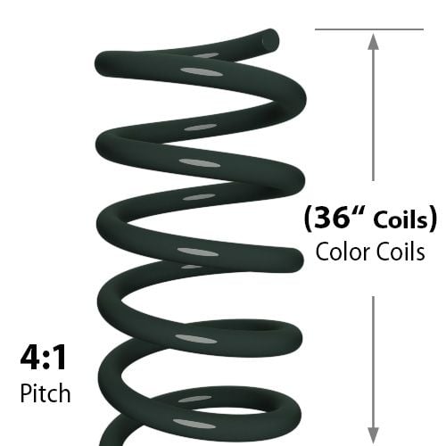 36" Envirokoil Green 6mm Spiral Binding Color Coil (4:1 Pitch) - 100pk Image 01