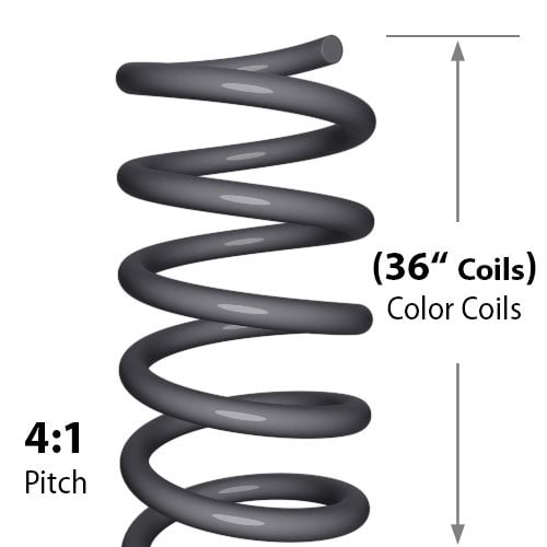 36" GRAY 20mm Spiral Binding Color Coil (4:1 Pitch) - 100pk Image 01