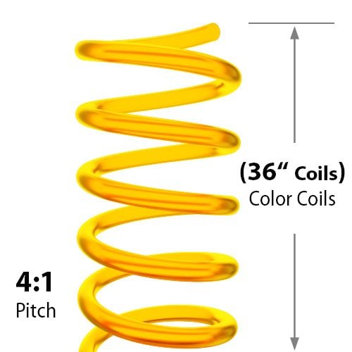 36" Neon Amber 13mm Spiral Binding Color Coil (4:1 Pitch) - 100pk Image 01