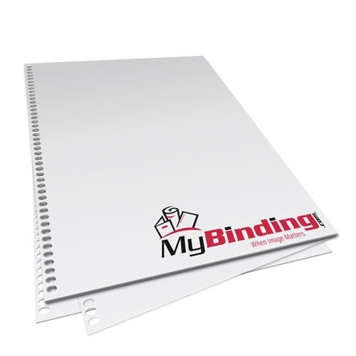 11" x 17" 20lb 4:1 44-Hole Oval Punch .25 Pitch Pre-Punched Binding Paper - 500 Sheets Image 1