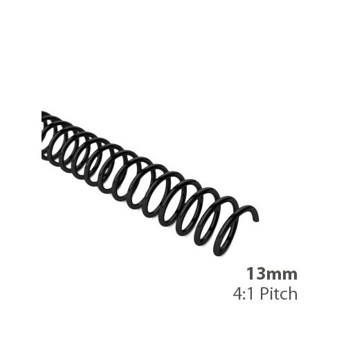 13mm 4:1 Pitch Spiral Binding Coil - 100pk