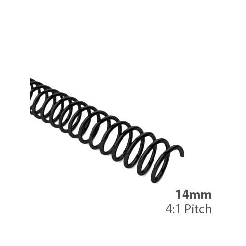 14mm 4:1 Pitch Spiral Binding Coil - 100pk