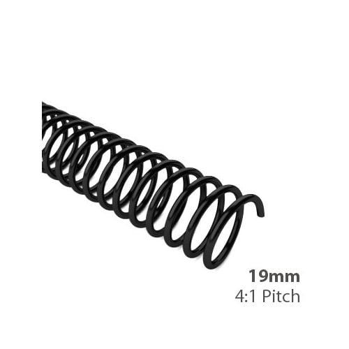 19mm 4:1 Pitch Spiral Binding Coil - 100pk