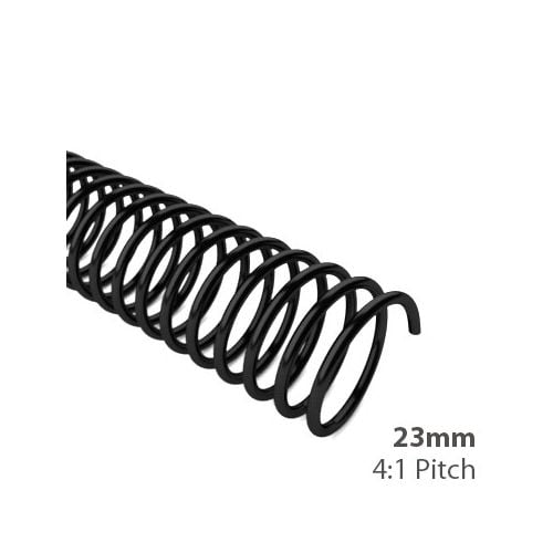 23mm 4:1 Pitch Spiral Binding Coil - 100pk
