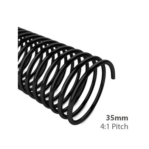 35mm 4:1 Pitch Spiral Binding Coil - 100pk
