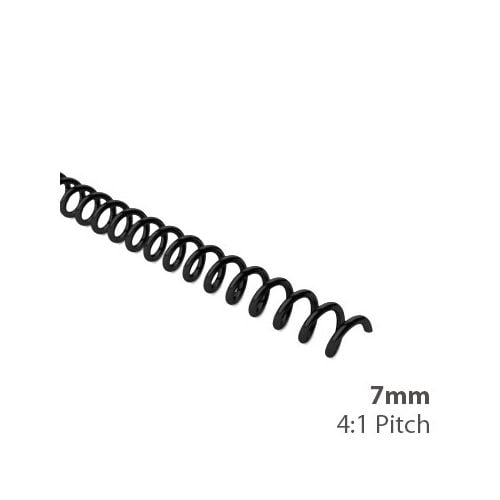 7mm 4:1 Pitch Spiral Binding Coil - 100pk