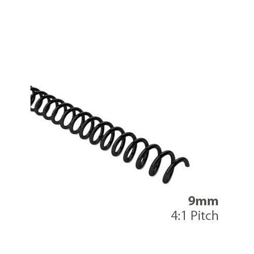9mm 4:1 Pitch Spiral Binding Coil - 100pk
