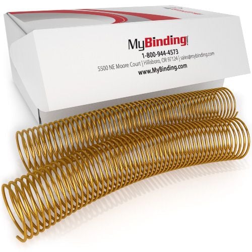 45mm Gold 4:1 Pitch Spiral Binding Coil - 100pk Image 1