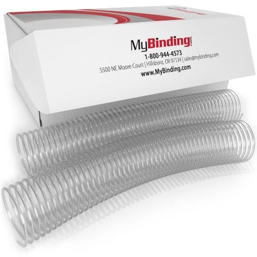 45mm Clear 4:1 Pitch Spiral Binding Coil - 100pk  Image 1