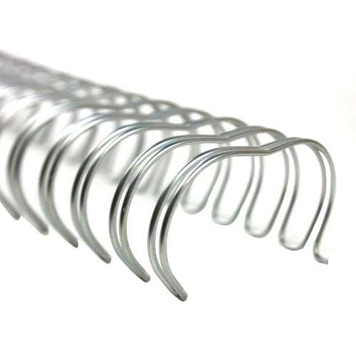 5/16 Inch Silver 2:1 Pitch Twin Loop Wire Binding Spines Image 1