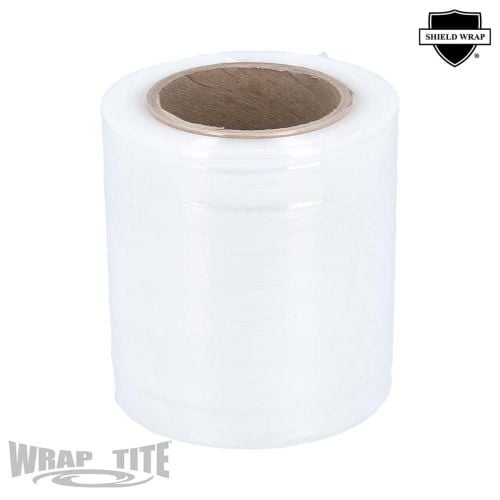 Wrap-Tite 90 Gauge 5" x 1000' Cast Narrow-Width Banding Stretch Wrap Film - 12 Rolls Image 1