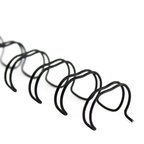 7/16 Inch Black 2:1 Pitch Twin Loop Wire Binding Spines Image 1 7/16 Inch Black 2:1 Pitch Twin Loop Wire Binding Spines Image 1