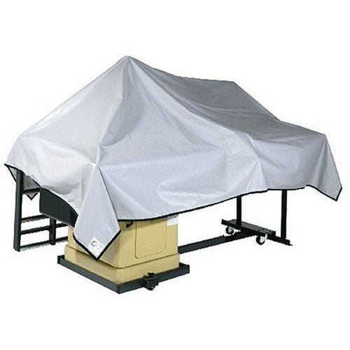 72" x 112" Protective Machine Cover - Silver Breathable Water-Resistant Dust Cover Image 1