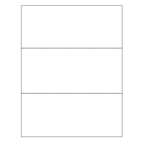 8.5 x 11 Cardstock Double-Perforated in 3 Equal Parts - 250 Sheets Image 1 8.5 x 11 Cardstock Double-Perforated in 3 Equal Parts - 250 Sheets Image 1