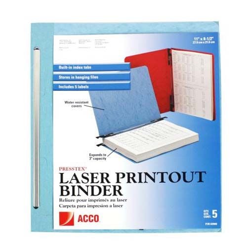 Acco PRESSTEX Hanging Report Covers (5pk) - A7035072 Image 1