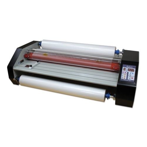 Akiles ProLam R27 Heavy Duty 27" Roll Laminator machine with dual rollers and control panel for professional laminating.