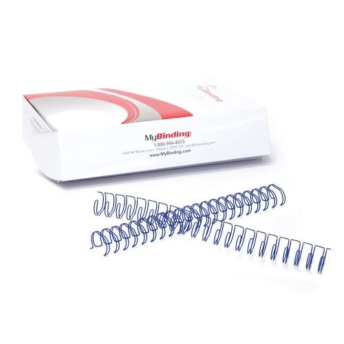 Blue 5/8 Inch 2:1 Pitch Twin Loop Wire - 50pk Image 1