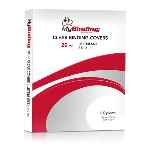 20mil Mega Heavy Duty 8.5 Inch x 11 Inch Clear Covers - 100pk Image 1