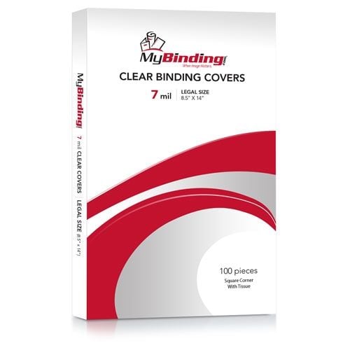 7mil Crystal Clear 8.5 Inch x 14 Inch Legal Size Covers (100pk) Image 1