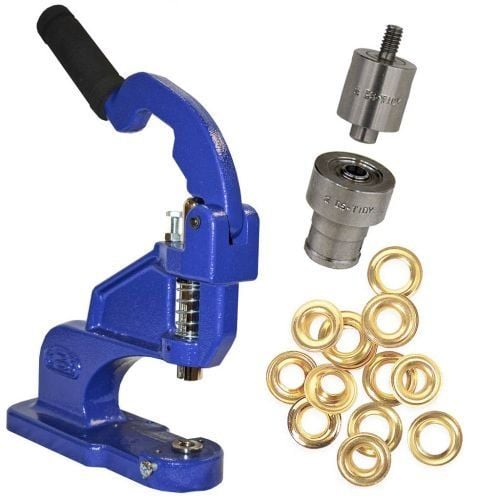 ClipsShop CSTEP-2 Grommet Press Kit with #2 Self-Piercing Die and 500 Brass Grommets Image 1