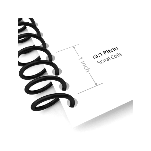 3:1 Pitch Spiral Binding Coil - 100pk Image 1