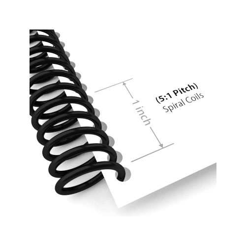 5:1 Pitch Spiral Binding Coil - 100pk Image 1
