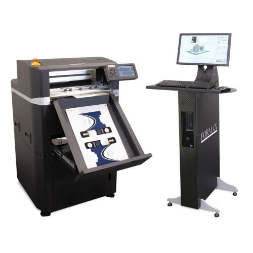 Formax Cut-True DDC50 Automatic High-Speed Digital Die Cutter for fast and accurate cutting of custom shapes in printed materials.