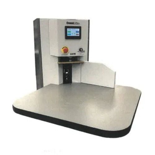 A high-volume paper counting machine, Count-Wise I High Volume Paper Counters, featuring a flat counting surface, digital display, and control buttons for precision paper counting.