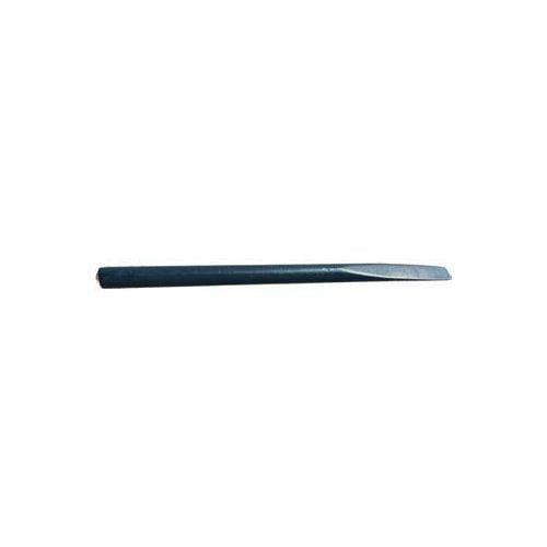 A black, elongated steel tool with a tapered end, designed as a Drill Drift for Style A and L Drill Bits, laying against a plain white background.