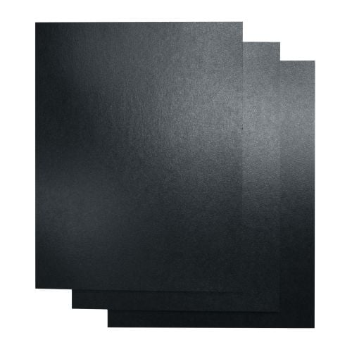 Image of Black 8.5” x 11” Binding Covers made from 100% recycled and organic fibers, ideal for environmentally conscious document presentation.