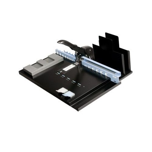 A Fastbind BooXTer Zero Max Binding System featuring a black base, handle, and adjustable components for efficient bookbinding.