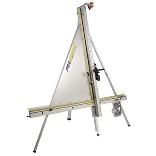 Fletcher-Terry FSC 65 Substrate Cutter with a vertical, triangular frame designed for precision cutting of various materials. Fletcher-Terry FSC 65 Substrate Cutter with a vertical, triangular frame designed for precision cutting of various materials.