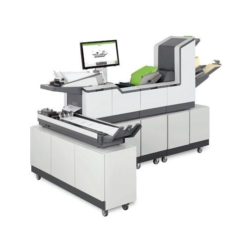The Formax FD 7104 Series High-Volume Folder and Inserter in a complete configuration, designed for fast and efficient large-scale document processing.