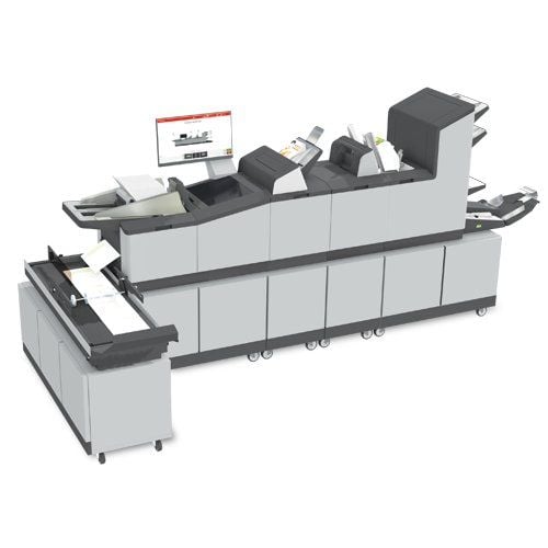 The Formax 7700 Series High-Volume Inserters displayed in a full configuration, optimized for large-scale mailing and document processing tasks.