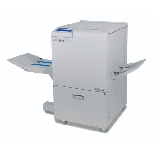 Formax Square iT2 Squareback Booklet Finisher machine with fold-out trays for professional booklet finishing.
